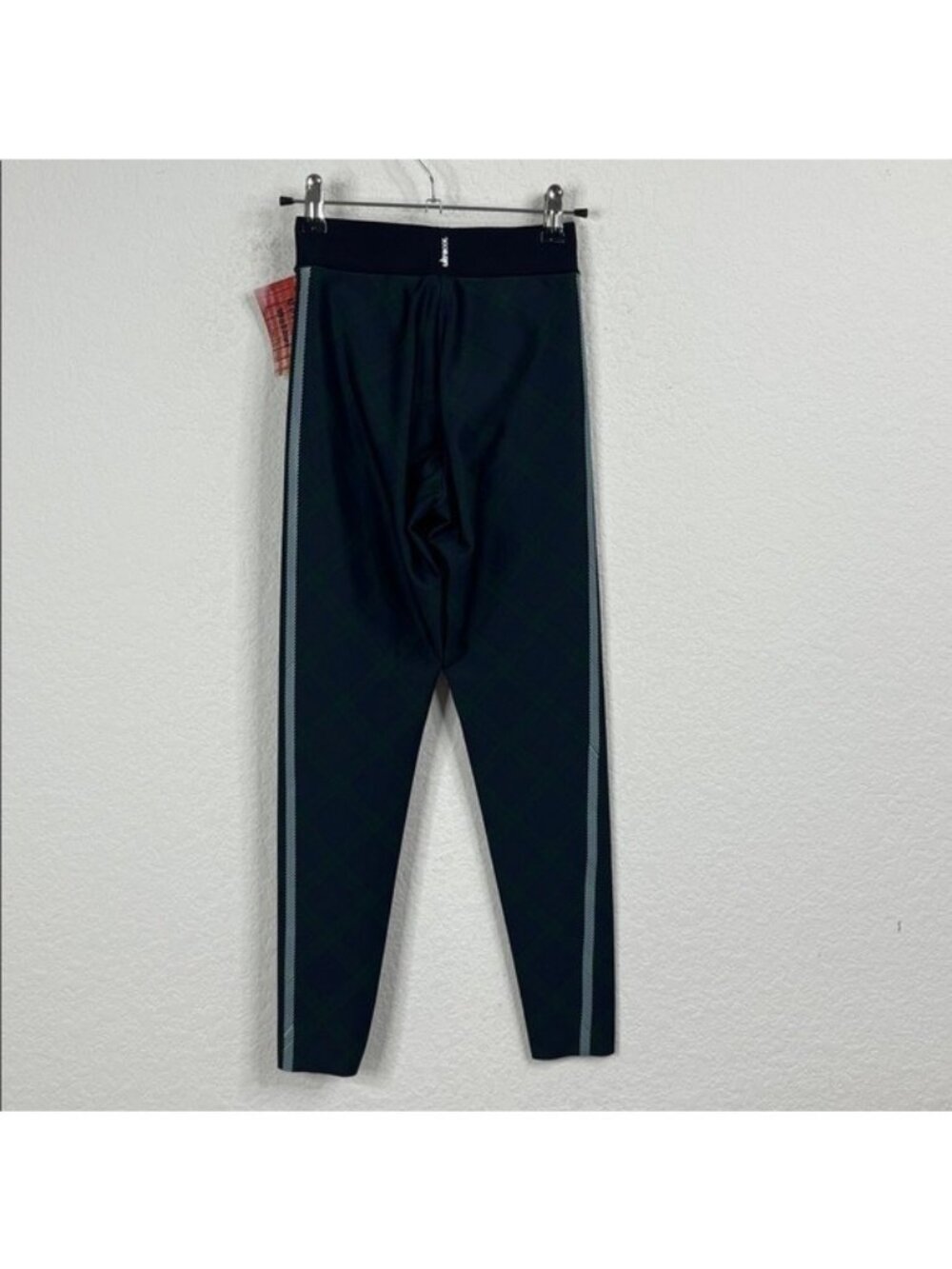 Ultracor Tartan Plaid Tuxedo Stripe Leggings Blue Green Lines Side